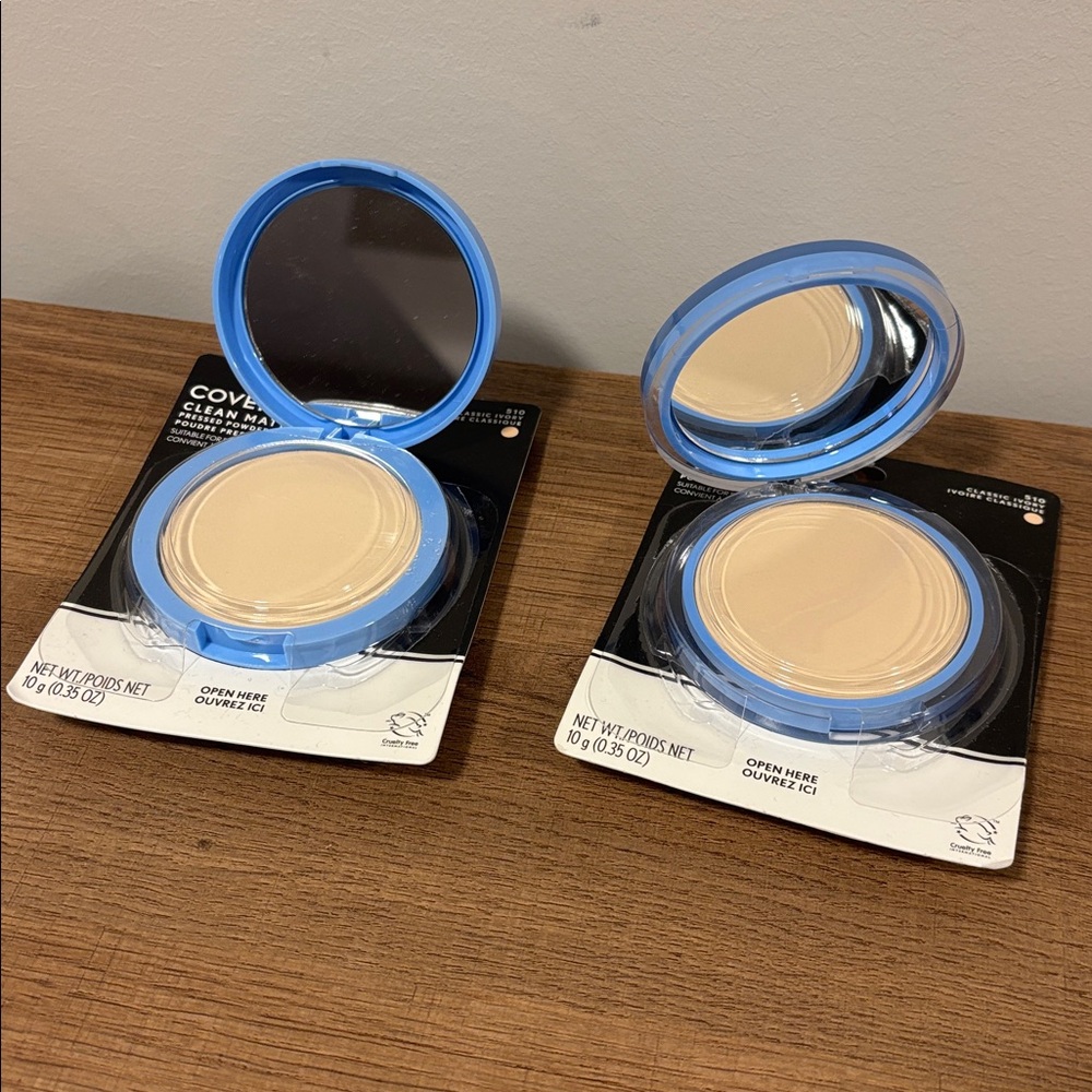 COVERGIRL Clean Matte Pressed Face Powder 510 classic Ivory set of 2 NEW - Picture 3 of 4